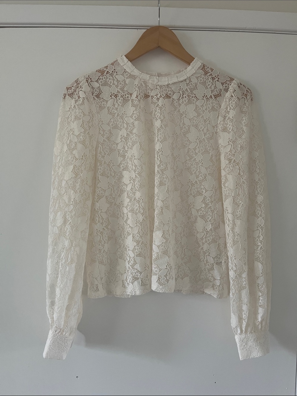 RW&CO lace high neck blouse